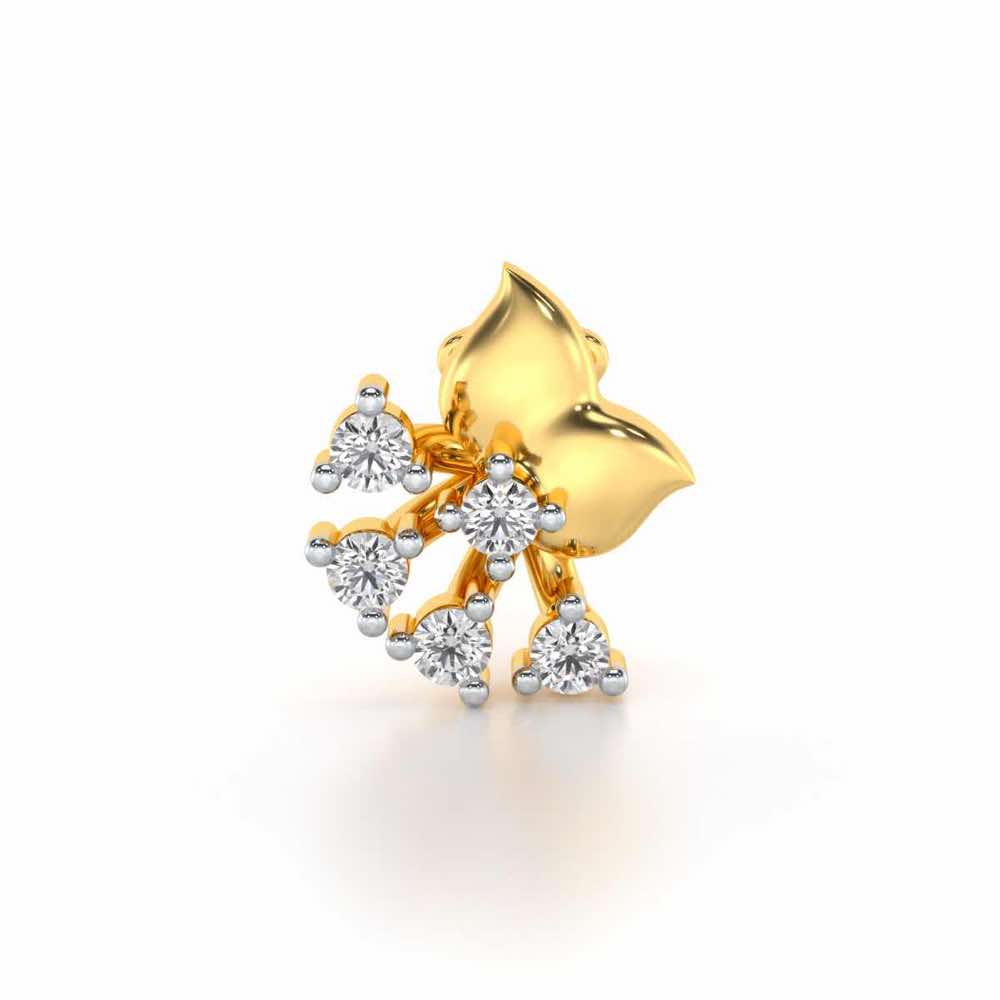 Radiant Willow Silver Nosepin - Yellow Gold - Image 1