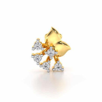 Radiant Willow Silver Nosepin - Yellow Gold - Image 1
