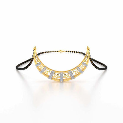 Raksha Silver Mangasutra - Yellow Gold - Image 1