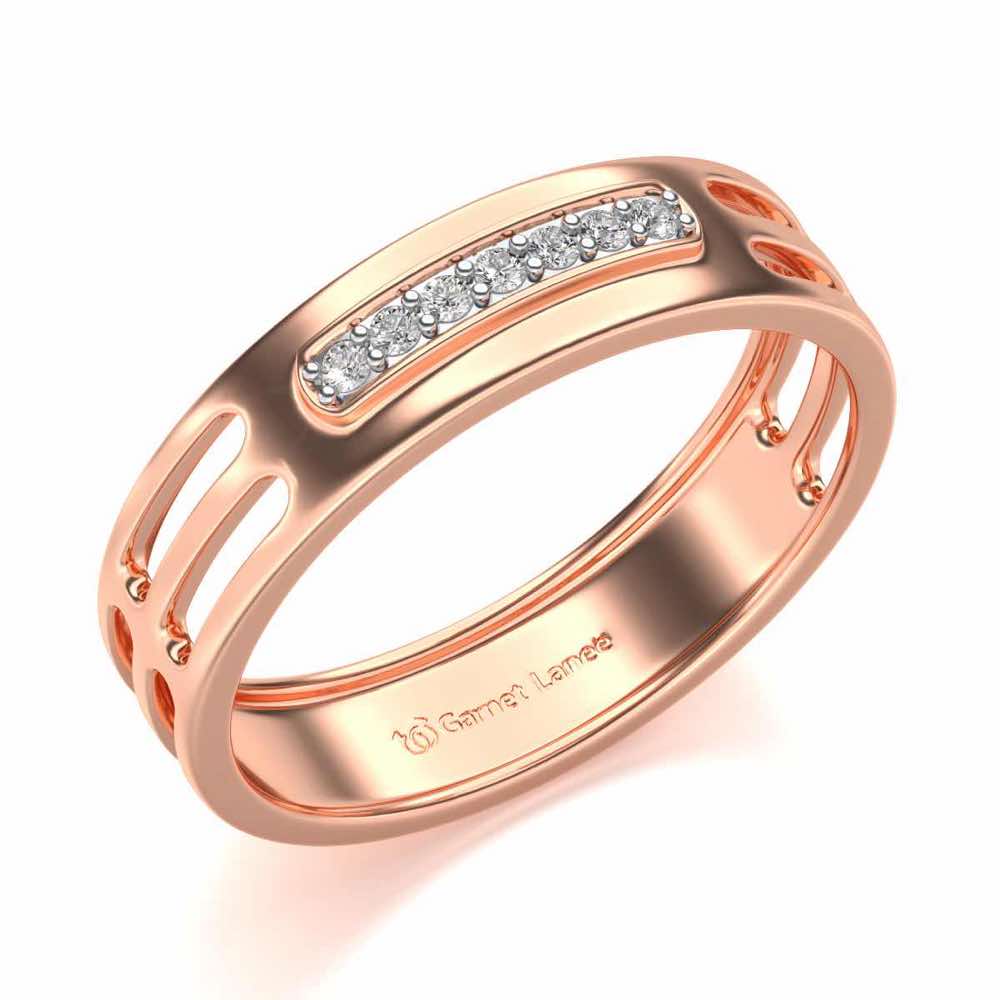 Ratify Silver Band Ring - Rose Gold - Image 1