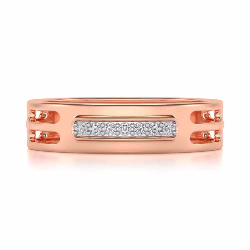 Ratify Silver Band Ring - Rose Gold - Image 4