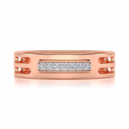 Ratify Silver Band Ring - Rose Gold - Image 4