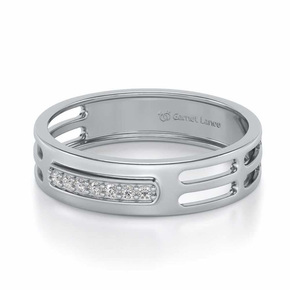Ratify Silver Band Ring - White Gold - Image 2