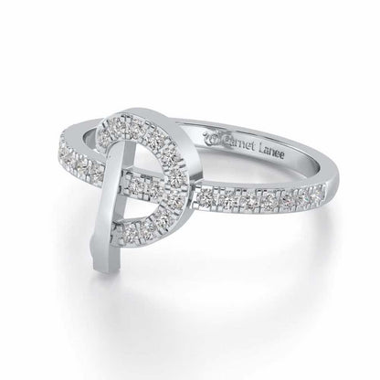Ravishing D Silver Ring - White Gold - Image 2