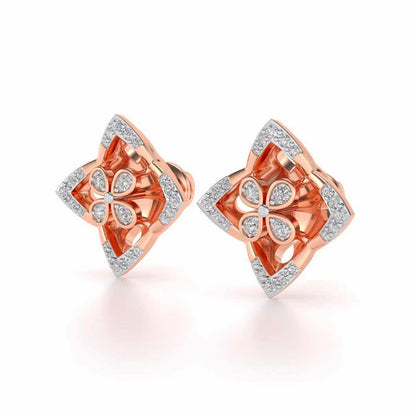 Ravissante Silver Studs - Rose Gold - Image 3