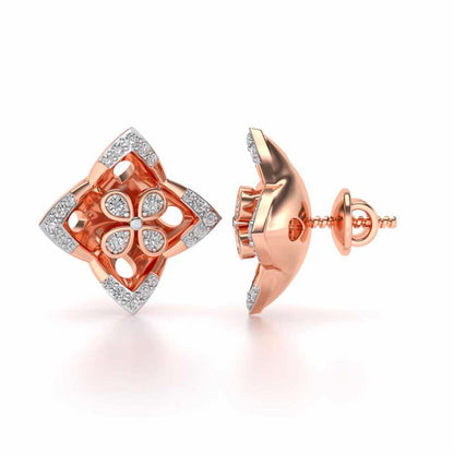 Ravissante Silver Studs - Rose Gold - Image 4