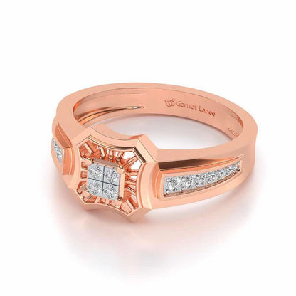 Rays Ring For Men For Men - Rose Gold - Image 2
