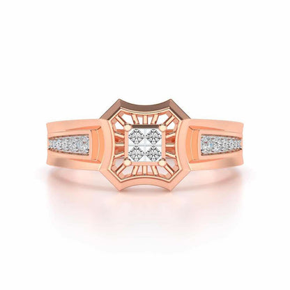 Rays Ring For Men For Men - Rose Gold - Image 4