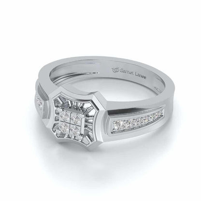 Rays Ring For Men For Men - White Gold - Image 2