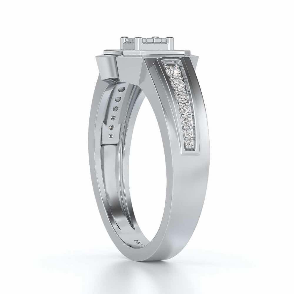 Rays Ring For Men For Men - White Gold - Image 3