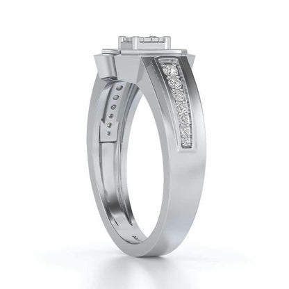 Rays Ring For Men For Men - White Gold - Image 3