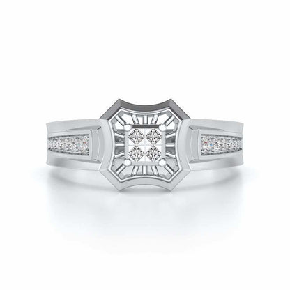 Rays Ring For Men For Men - White Gold - Image 4