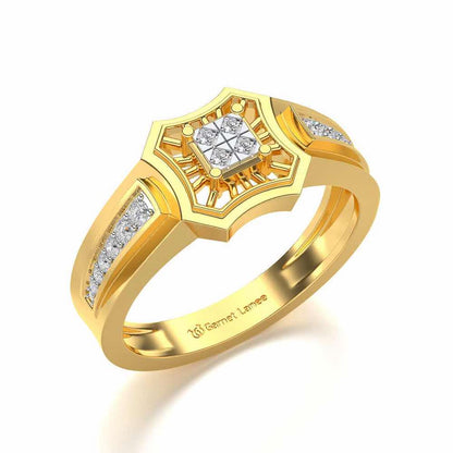 Rays Ring For Men For Men - Yellow Gold - Image 1
