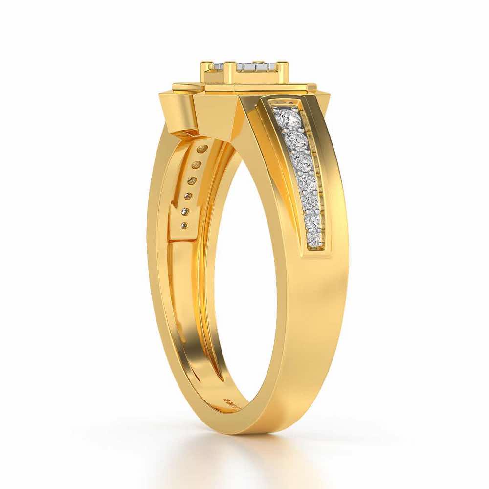 Rays Ring For Men For Men - Yellow Gold - Image 3
