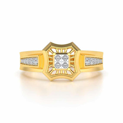 Rays Ring For Men For Men - Yellow Gold - Image 4