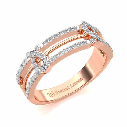 Reach Infinite Silver Band Ring - Rose Gold - Image 1