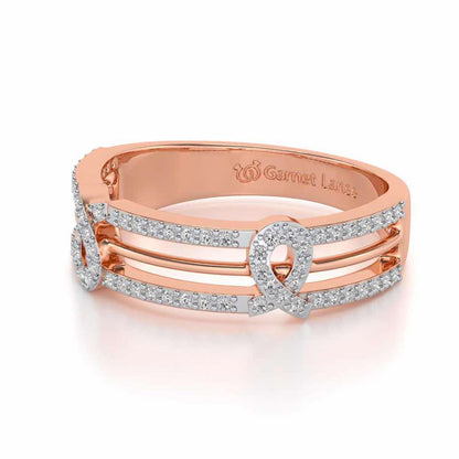 Reach Infinite Silver Band Ring - Rose Gold - Image 2