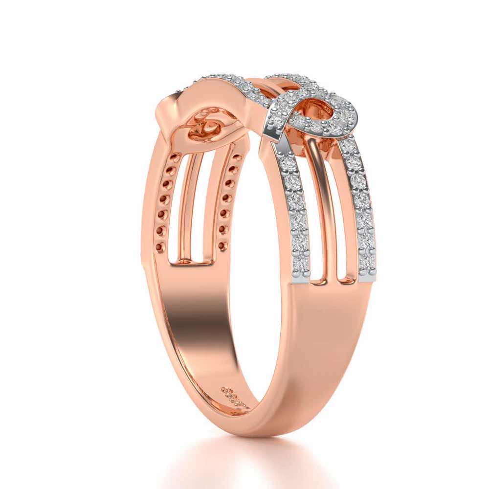 Reach Infinite Silver Band Ring - Rose Gold - Image 3