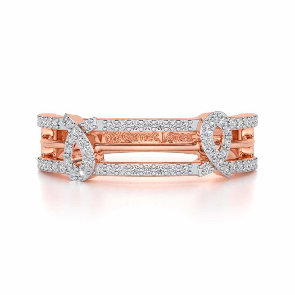 Reach Infinite Silver Band Ring - Rose Gold - Image 4