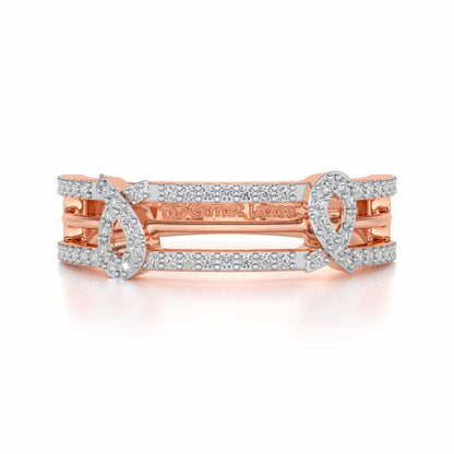 Reach Infinite Silver Band Ring - Rose Gold - Image 4