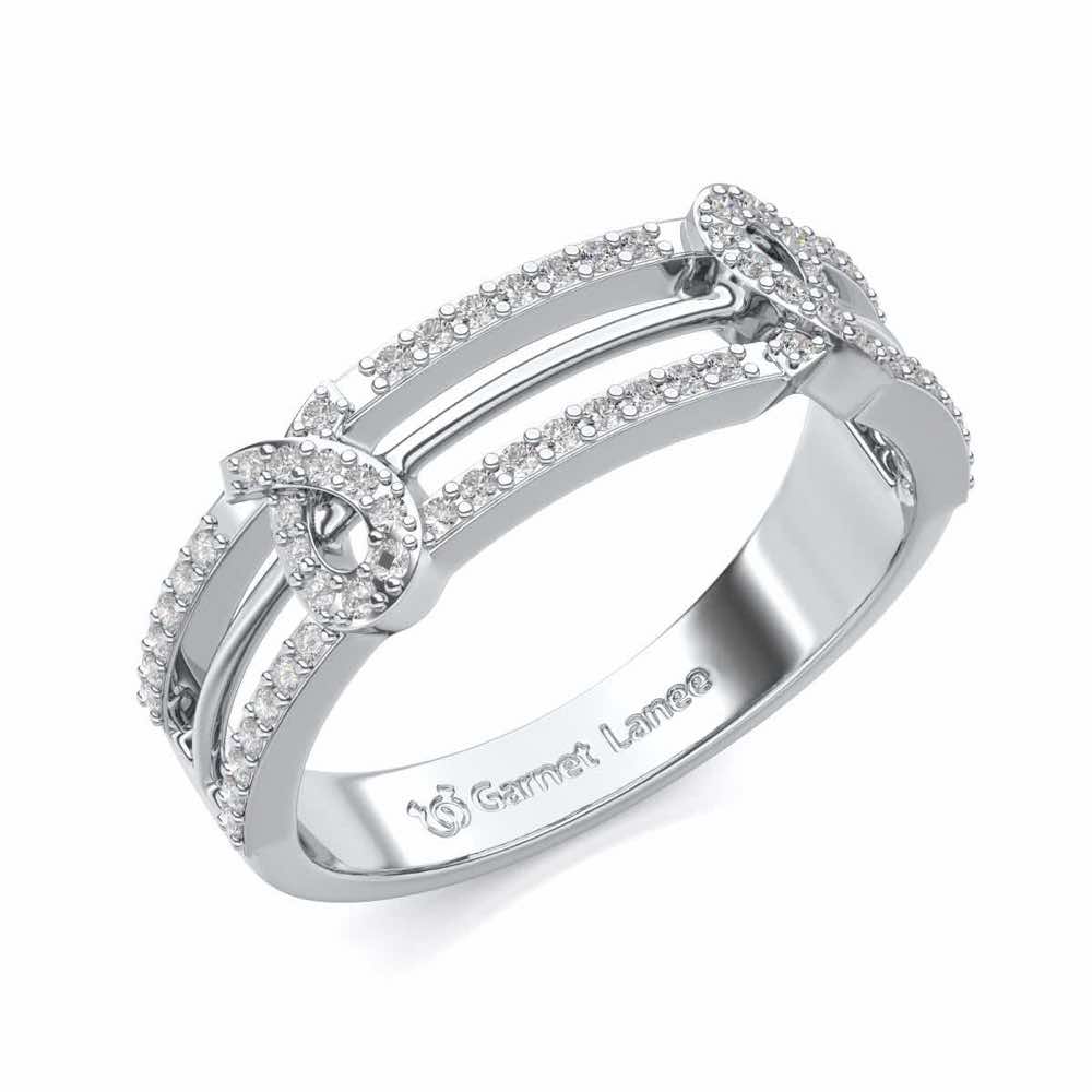 Reach Infinite Silver Band Ring - White Gold - Image 1
