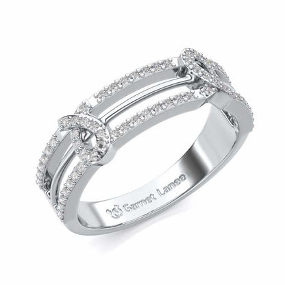 Reach Infinite Silver Band Ring - White Gold - Image 1