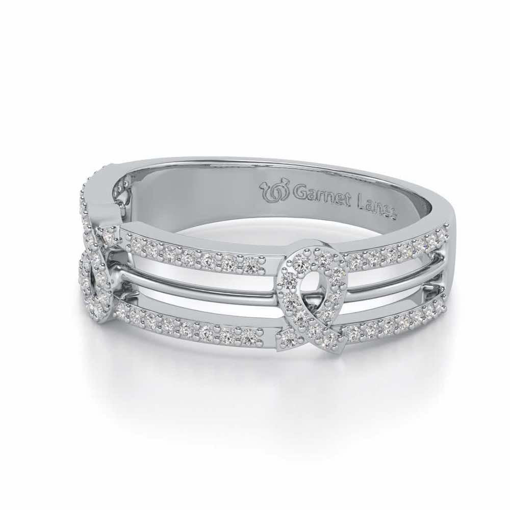 Reach Infinite Silver Band Ring - White Gold - Image 2