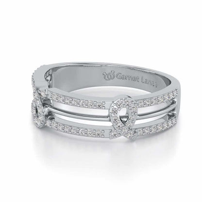 Reach Infinite Silver Band Ring - White Gold - Image 2
