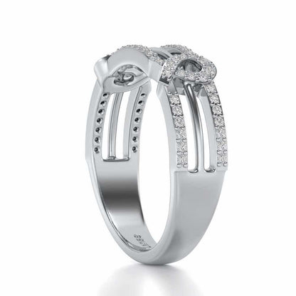 Reach Infinite Silver Band Ring - White Gold - Image 3