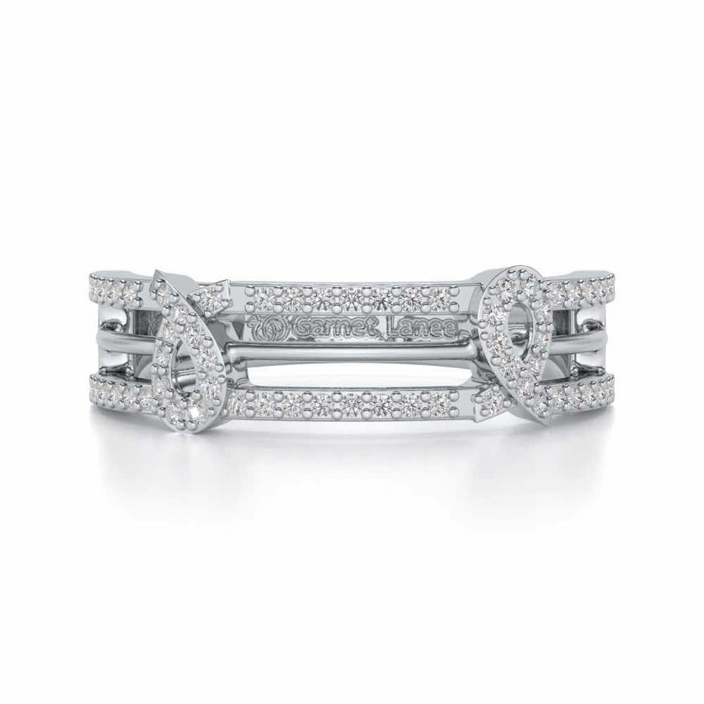 Reach Infinite Silver Band Ring - White Gold - Image 4