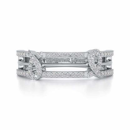 Reach Infinite Silver Band Ring - White Gold - Image 4