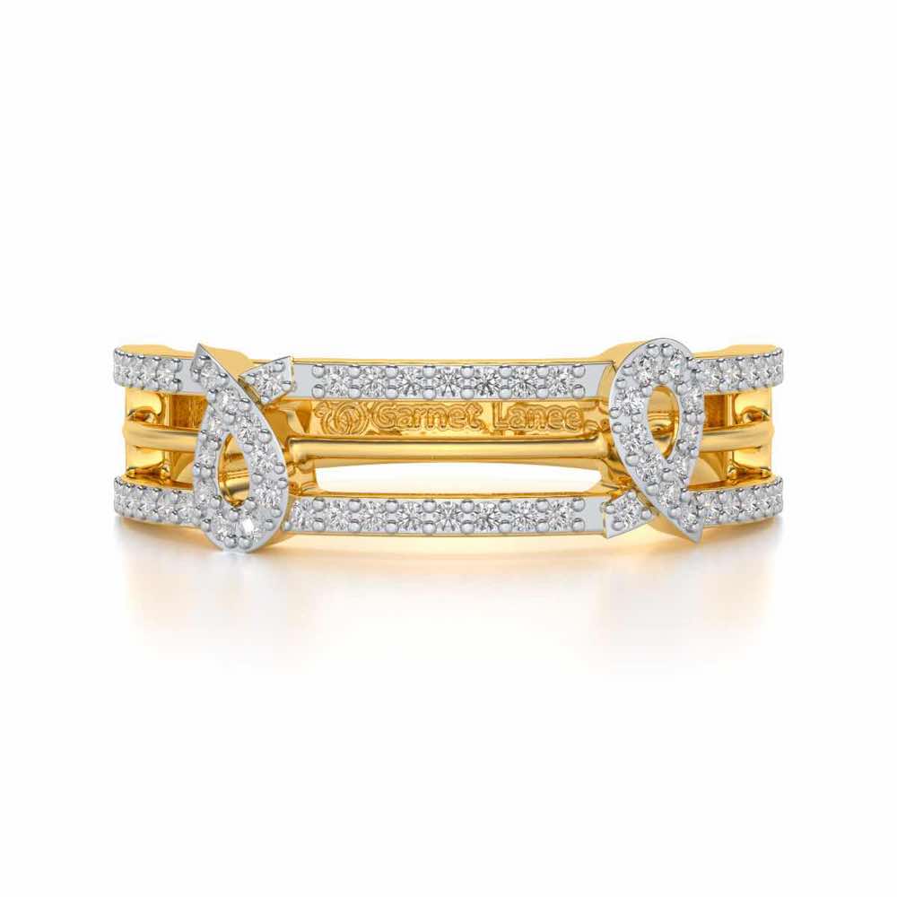 Reach Infinite Silver Band Ring - Yellow Gold - Image 4