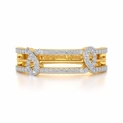 Reach Infinite Silver Band Ring - Yellow Gold - Image 4