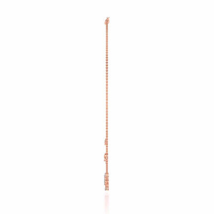 Refined Bloom Silver Necklace - Rose Gold - Image 4