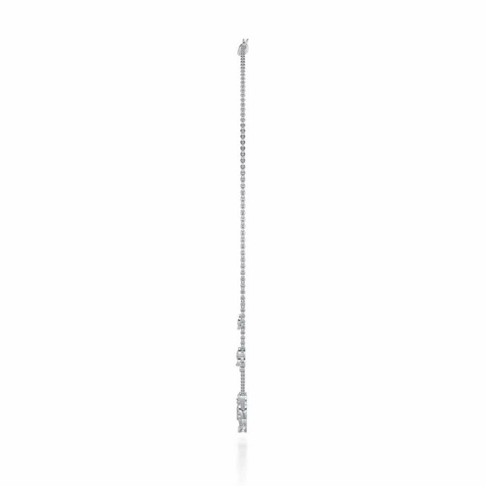 Refined Bloom Silver Necklace - White Gold - Image 4