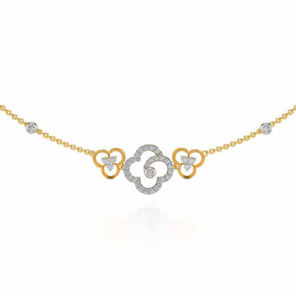 Refined Bloom Silver Necklace - Yellow Gold - Image 1