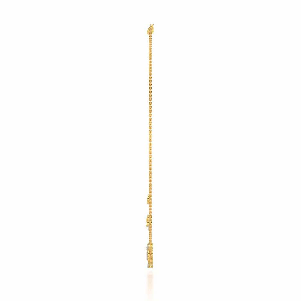 Refined Bloom Silver Necklace - Yellow Gold - Image 4