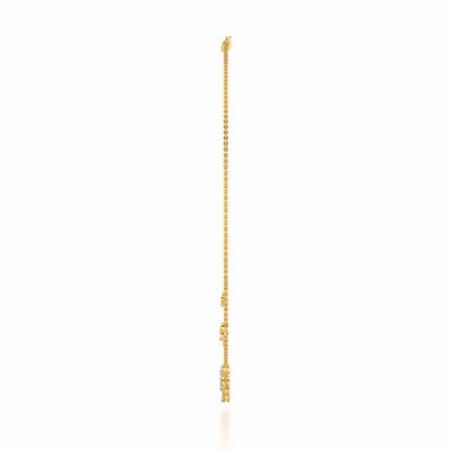 Refined Bloom Silver Necklace - Yellow Gold - Image 4