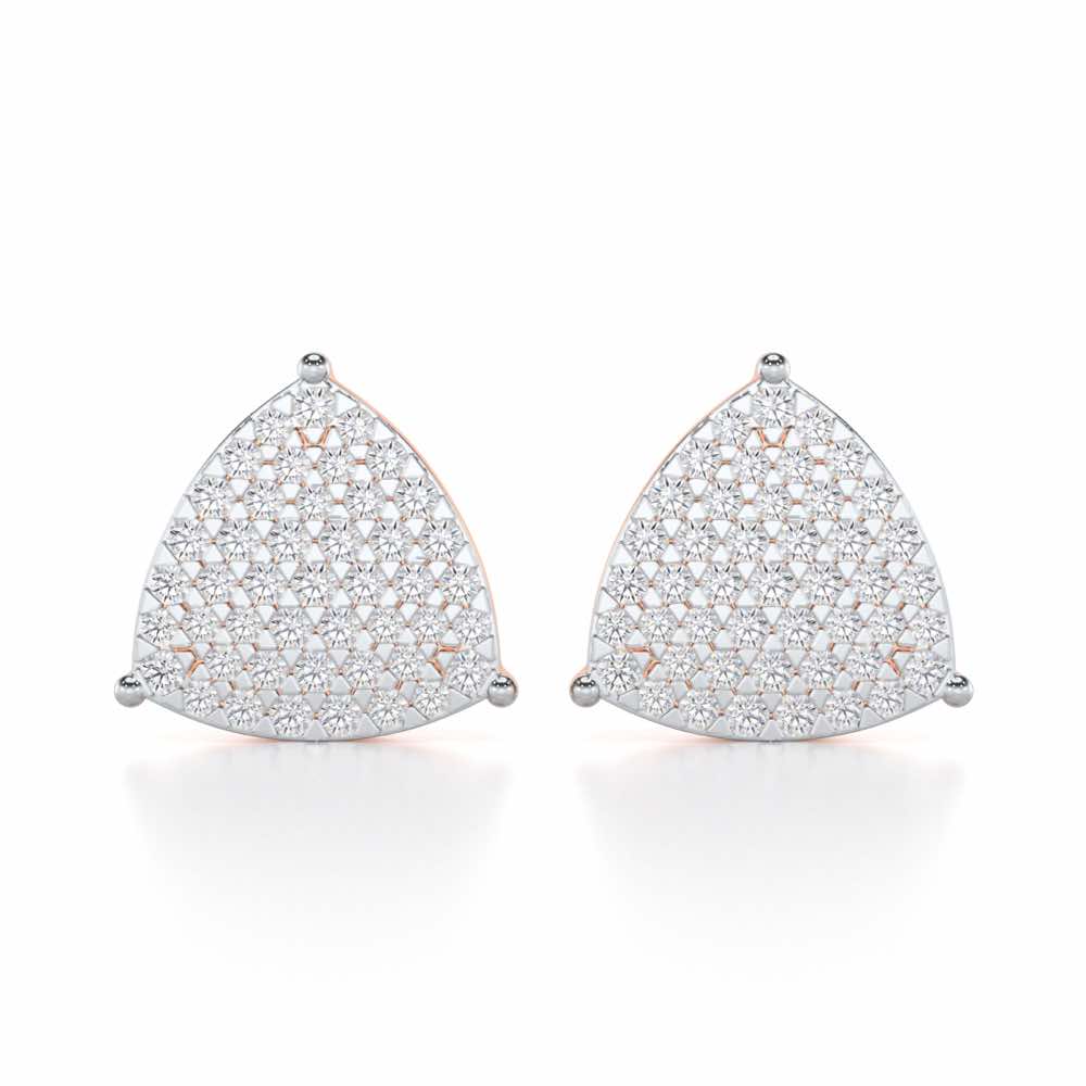 Refined Elegance Silver Earrings - Rose Gold - Image 1