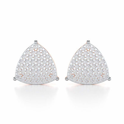 Refined Elegance Silver Earrings - Rose Gold - Image 1