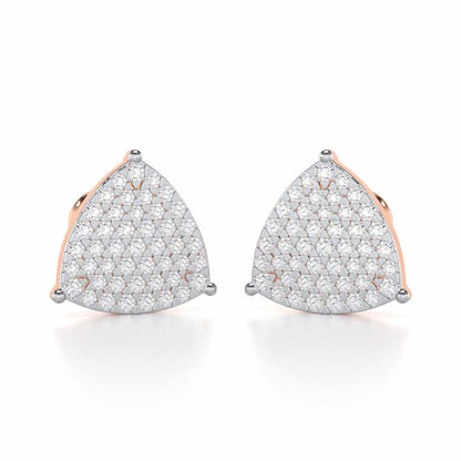 Refined Elegance Silver Earrings - Rose Gold - Image 2