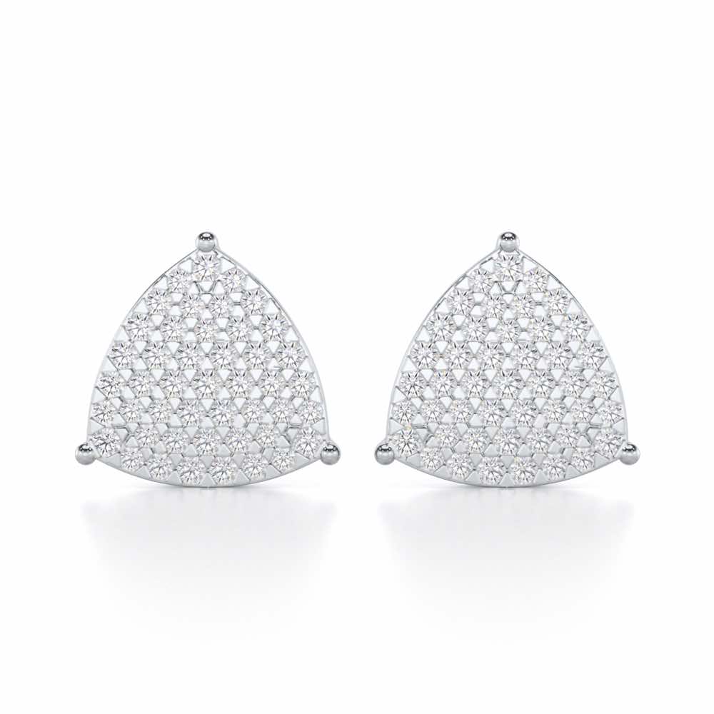 Refined Elegance Silver Earrings - White Gold - Image 1