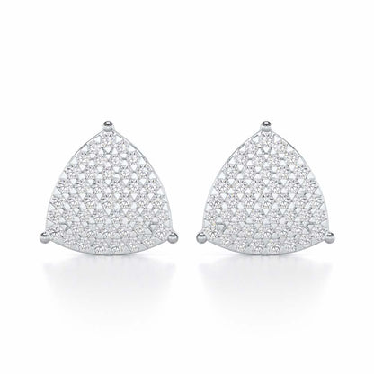 Refined Elegance Silver Earrings - White Gold - Image 1