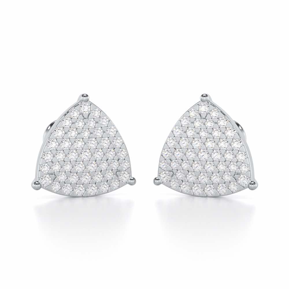 Refined Elegance Silver Earrings - White Gold - Image 2