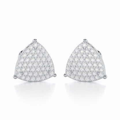 Refined Elegance Silver Earrings - White Gold - Image 2