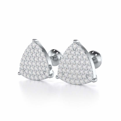 Refined Elegance Silver Earrings - White Gold - Image 3
