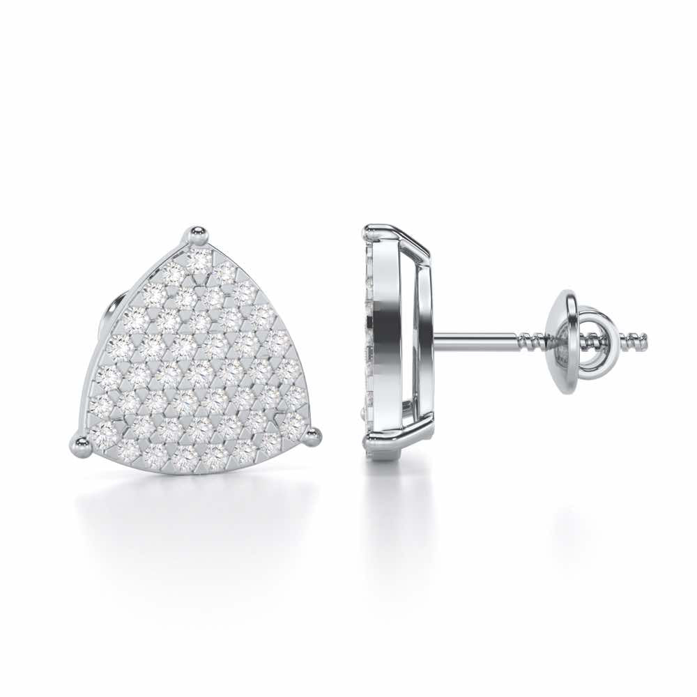 Refined Elegance Silver Earrings - White Gold - Image 4