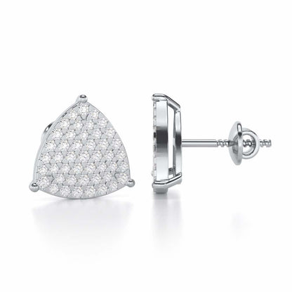 Refined Elegance Silver Earrings - White Gold - Image 4