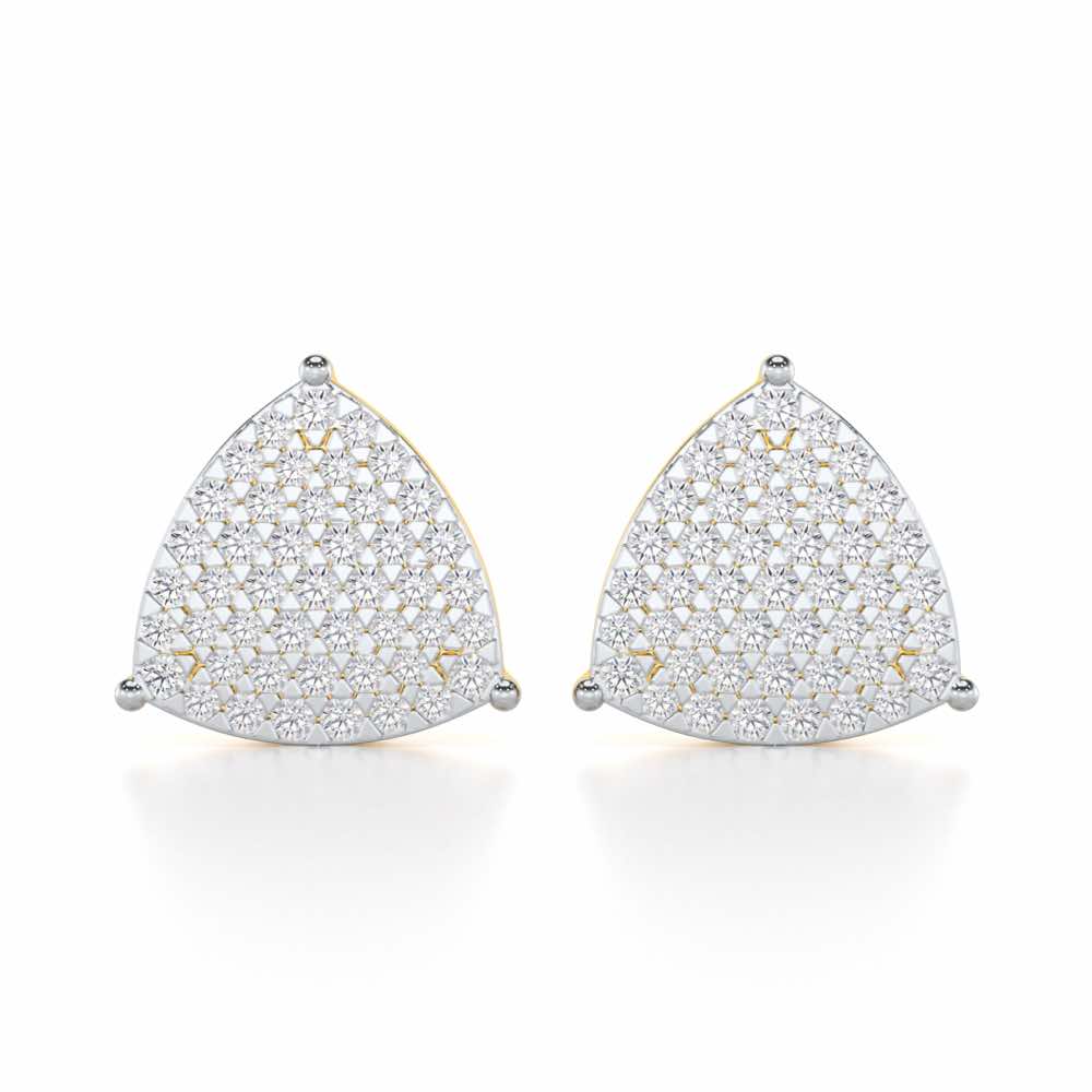 Refined Elegance Silver Earrings - Yellow Gold - Image 1