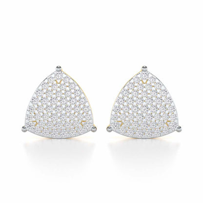 Refined Elegance Silver Earrings - Yellow Gold - Image 1